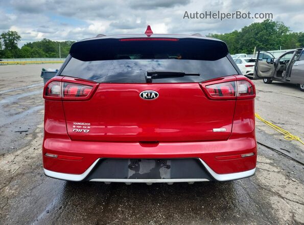 KNDCB3LC4H5100776 2017 KIA NIRO Red Հետևի տեսք
