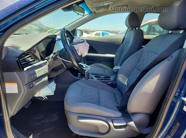 KNDCB3LC5L5393127 2020 KIA NIRO Blue Widok wnętrza z przodu