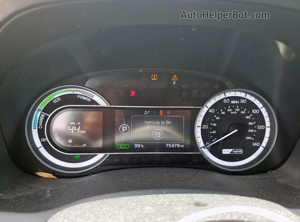 KNDCB3LC6K5257412 2019 KIA NIRO Silver Instrument cluster view