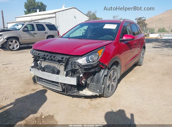 KNDCB3LC6K5352603 2019 KIA NIRO Red წინა მარცხენა ხედი სამი მეოთხედიდან