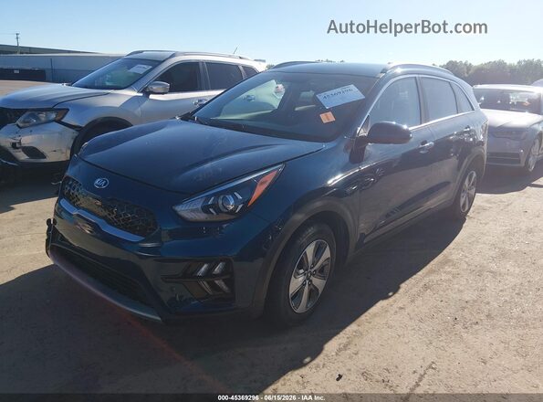 KNDCB3LC7M5471134 2021 KIA NIRO Blue წინა მარცხენა ხედი სამი მეოთხედიდან