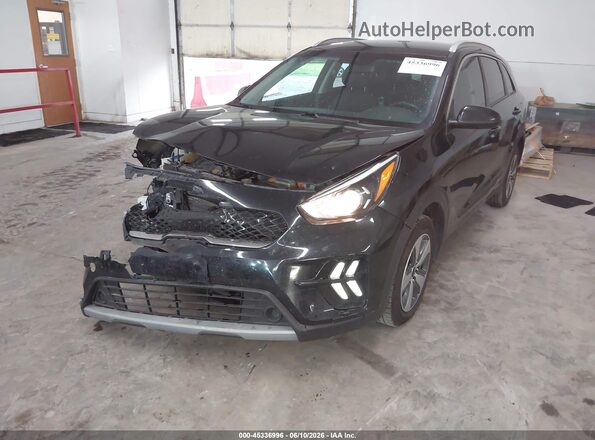 KNDCB3LC9L5370577 2020 KIA NIRO Black Առջևի ձախ երեք քառորդ տեսարան
