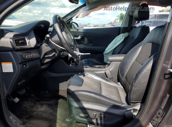KNDCC3LC0J5141196 2018 KIA NIRO Gray Вид салону спереду