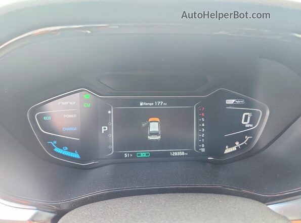 KNDCC3LC0L5429285 2020 KIA NIRO White Instrument cluster view