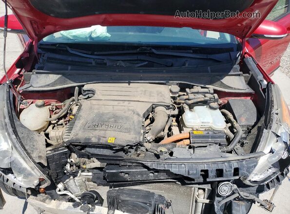 KNDCC3LC2H5098569 2017 KIA NIRO Красный Вид задней части салона