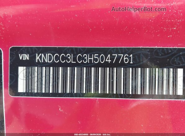 KNDCC3LC3H5047761 2017 KIA NIRO Red Widok komory silnika