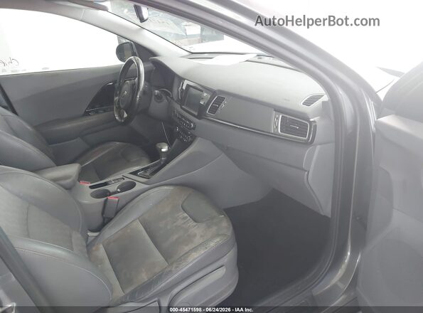 KNDCC3LC4J5108539 2018 KIA NIRO Gray Widok wnętrza z przodu