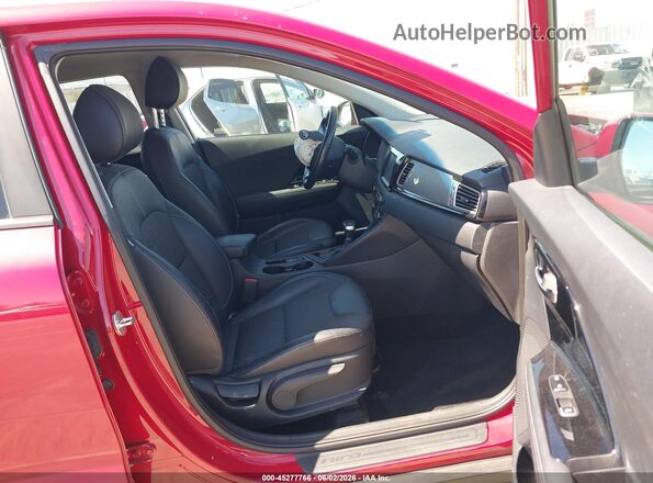 KNDCC3LC5J5143378 2018 KIA NIRO Red Widok wnętrza z przodu