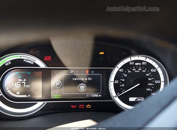 KNDCC3LC5K5253283 2019 KIA NIRO Черный Вид задних сидений