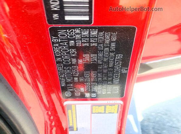 KNDCE3LC0H5057769 2017 KIA NIRO Red 