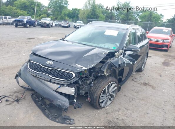 KNDCE3LCXH5059044 2017 KIA NIRO Black Առջևի ձախ երեք քառորդ տեսարան