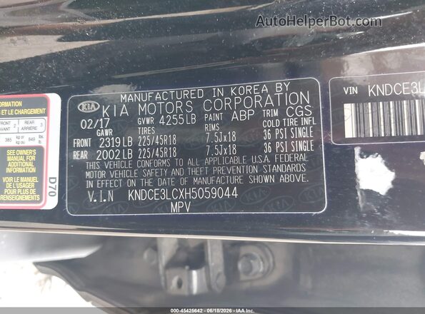 KNDCE3LCXH5059044 2017 KIA NIRO Black Շարժիչի բաժամունքի տեսք
