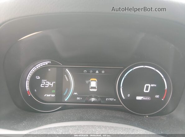 KNDCE3LG2K5020099 2019 KIA NIRO EV White Հետևի նստատեղերի տեսք