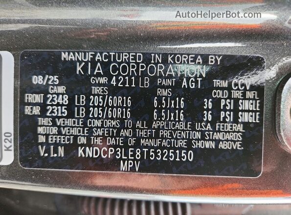 KNDCP3LE8T5325150 2026 KIA NIRO Gray 