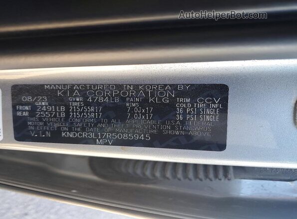 KNDCR3L17R5085945 2024 KIA NIRO Gray Вид підкапотного простору