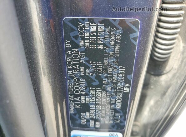 KNDCR3L17R5108317 2024 KIA NIRO Gray ძრავის განყოფილების ხედი