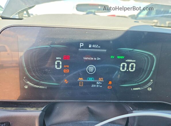 KNDCR3LE0P5099718 2023 KIA NIRO Gray ხელსაწყოთა პანელის ხედი