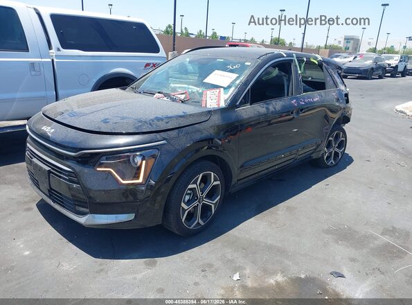 KNDCR3LE7S5239966 2025 KIA NIRO Black წინა მარცხენა ხედი სამი მეოთხედიდან