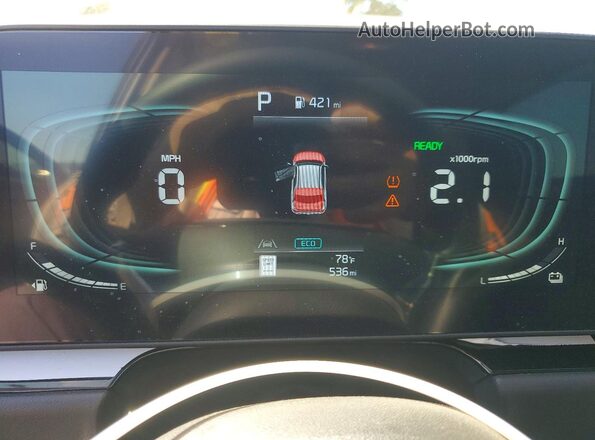 KNDCR3LE7S5273681 2025 KIA NIRO White Instrument cluster view