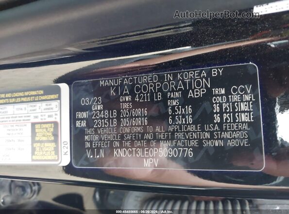 KNDCT3LE0P5090776 2023 KIA NIRO Черный Вид подкапотного пространства