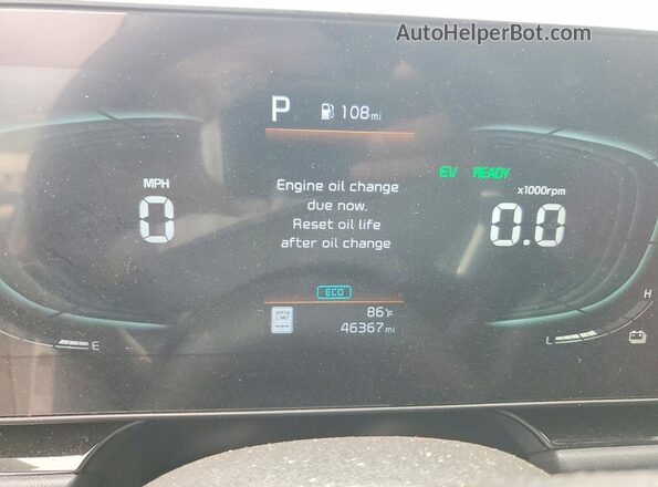 KNDCT3LE2R5142251 2024 KIA NIRO White ხელსაწყოთა პანელის ხედი