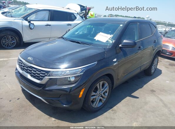 KNDEPCAA2M7113228 2021 KIA SELTOS Black Առջևի ձախ երեք քառորդ տեսարան