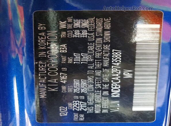 KNDEPCAA2P7435887 2023 KIA SELTOS Blue 