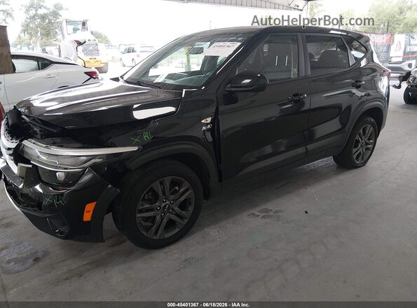 KNDEPCAA4M7211547 2021 KIA SELTOS Black წინა მარცხენა ხედი სამი მეოთხედიდან