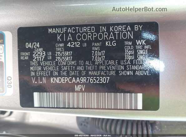 KNDEPCAA9R7652307 2024 KIA SELTOS Серый Вид подкапотного пространства