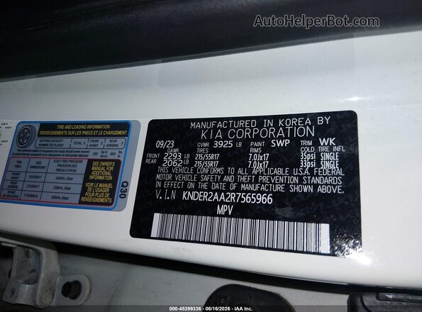KNDER2AA2R7565966 2024 KIA SELTOS White Вид підкапотного простору