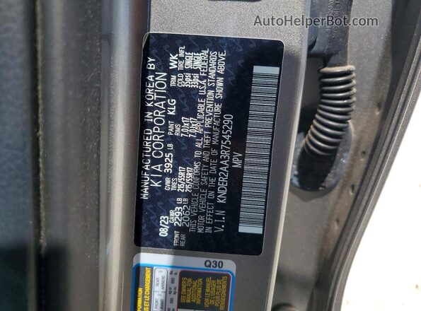 KNDER2AA3R7545290 2024 KIA SELTOS Silver Widok naklejki z numerem VIN