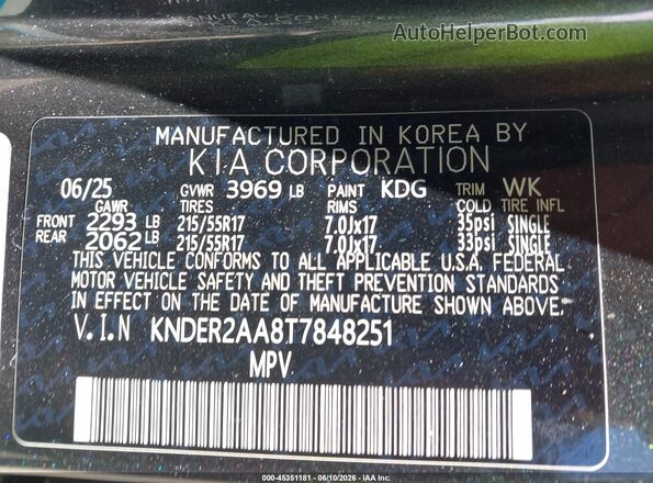 KNDER2AA8T7848251 2026 KIA SELTOS Gray Vista del compartimento del motor
