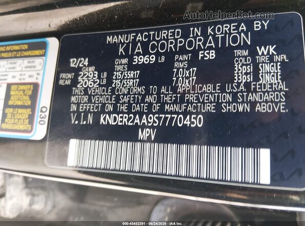 KNDER2AA9S7770450 2025 KIA SELTOS Black Շարժիչի բաժամունքի տեսք