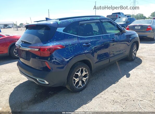 KNDERCAA8M7155302 2021 KIA SELTOS Blue უკანა მარჯვენა