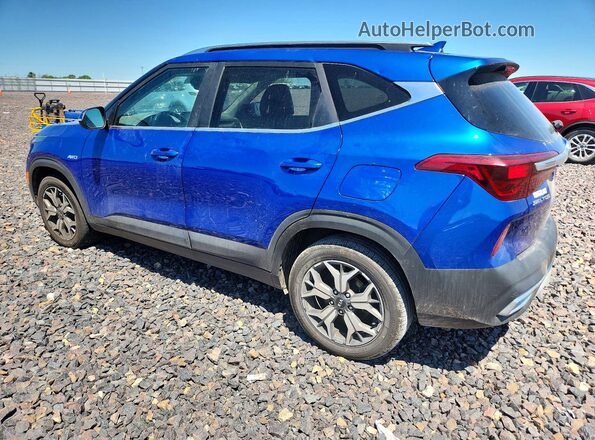 KNDERCAA9M7218441 2021 KIA SELTOS Blue Rear left