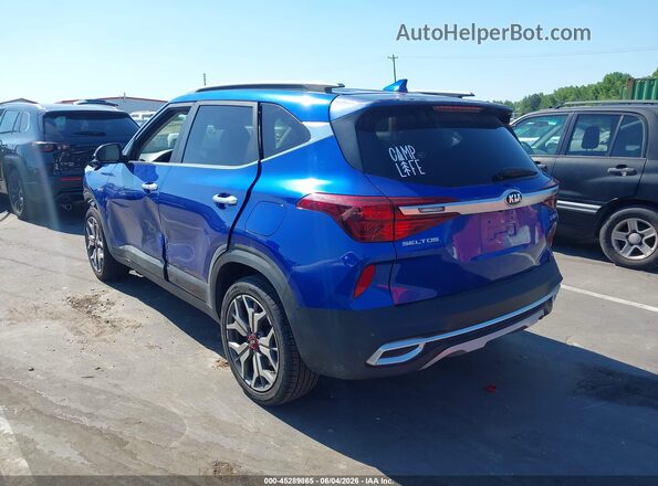 KNDETCA20M7156809 2021 KIA SELTOS Blue Trasero izquierdo