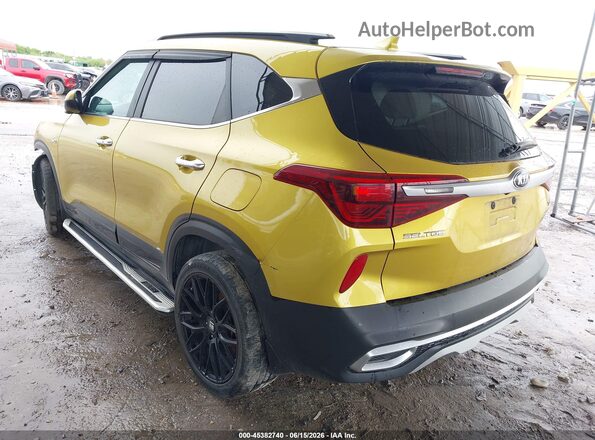 KNDETCA20M7186134 2021 KIA SELTOS Желтый Задняя левая четверть