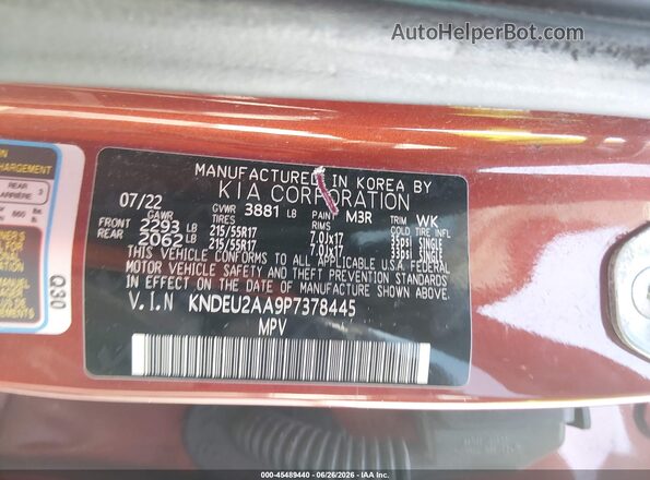 KNDEU2AA9P7378445 2023 KIA SELTOS Red ძრავის განყოფილების ხედი