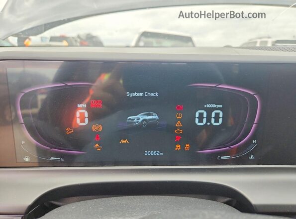 KNDEUCAA4S7682345 2025 KIA SELTOS Charcoal ხელსაწყოთა პანელის ხედი