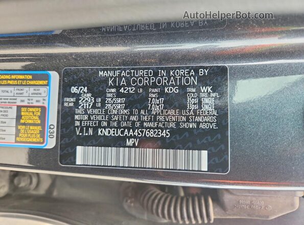 KNDEUCAA4S7682345 2025 KIA SELTOS Charcoal ძრავის განყოფილების ხედი