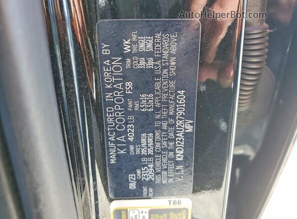 KNDJ23AU2R7901604 2024 KIA SOUL Black Панорамний вид салону 360°