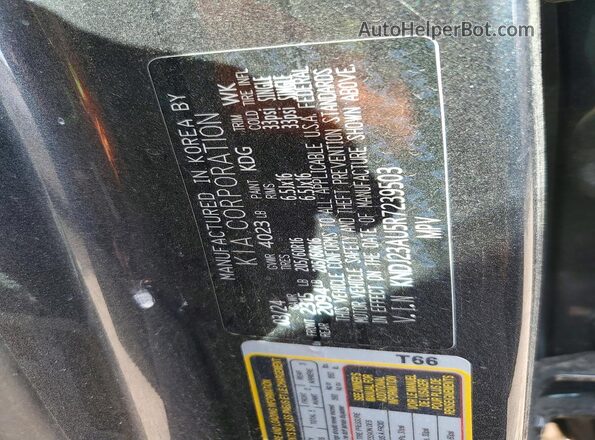 KNDJ23AU5R7239503 2024 KIA SOUL Gray Widok wnętrza 360 stopni