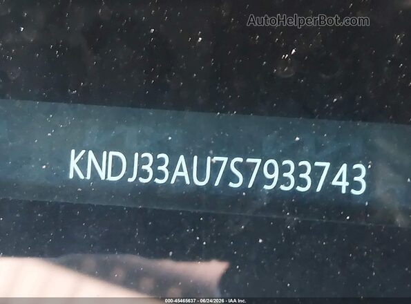 KNDJ33AU7S7933743 2025 KIA SOUL Black Vista del compartimento del motor