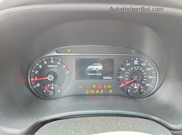 KNDJ53AF0M7787166 2021 KIA SOUL White ხელსაწყოთა პანელის ხედი