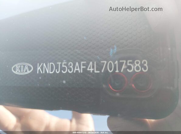 KNDJ53AF4L7017583 2020 KIA SOUL Blue ძრავის განყოფილების ხედი