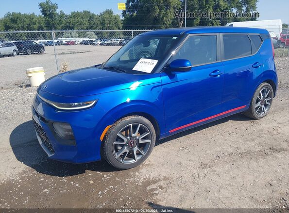 KNDJ53AF4L7017583 2020 KIA SOUL Blue წინა მარცხენა ხედი სამი მეოთხედიდან