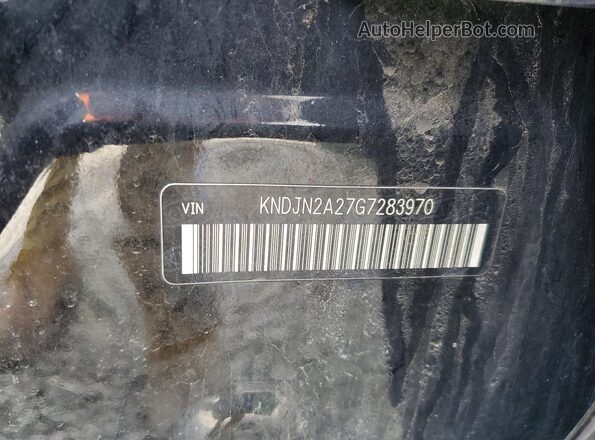 KNDJN2A27G7283970 2016 KIA SOUL Black Вид наклейки з VIN-кодом