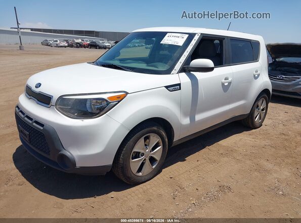KNDJN2A29G7319254 2016 KIA SOUL White Առջևի ձախ երեք քառորդ տեսարան