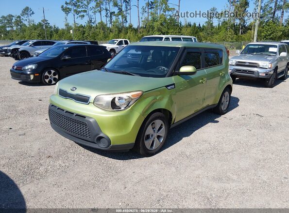KNDJN2A29G7867657 2016 KIA SOUL Green Առջևի ձախ երեք քառորդ տեսարան