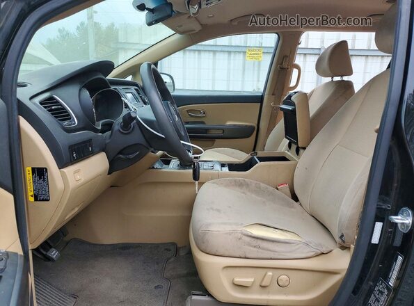 KNDMB5C10H6225900 2017 KIA SEDONA Black წინა სალონის ხედი